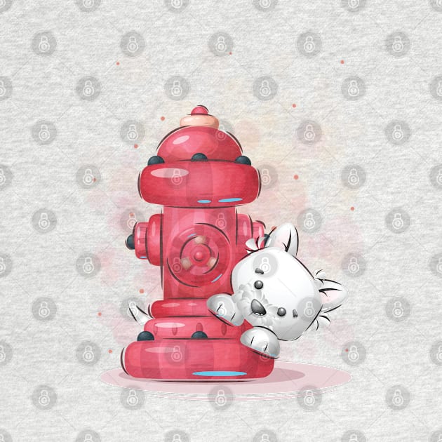Puppy Red Fire Hydrant by PuppyCharacterDesigns
